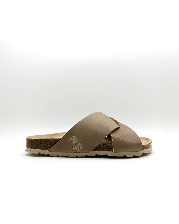 thies Damen vegan Sandalen Kreuz Elefant Grau