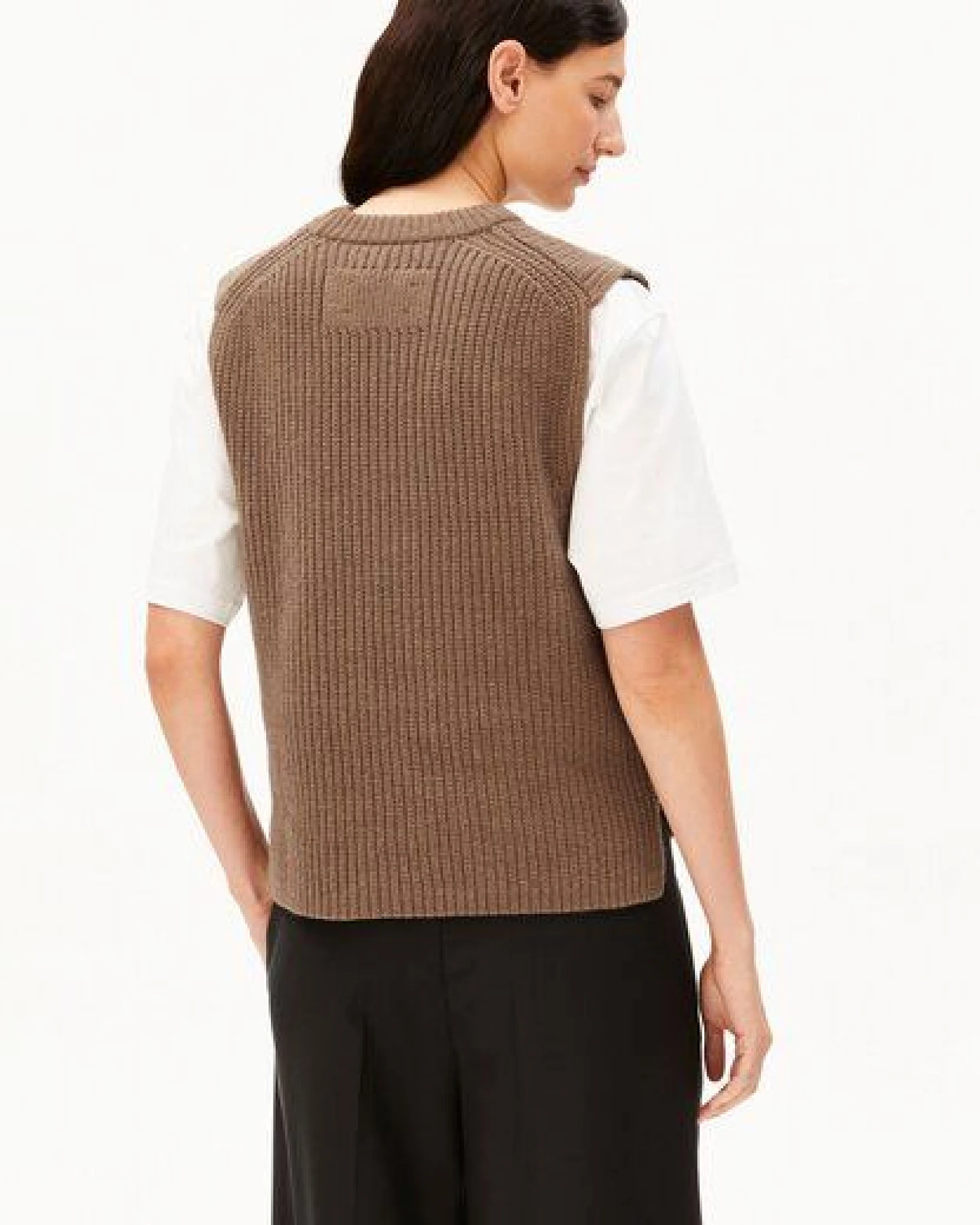 ARMEDANGELS RIB KNIT Damen Strickweste aus Bio-Woll Mix – Ansicht 2
