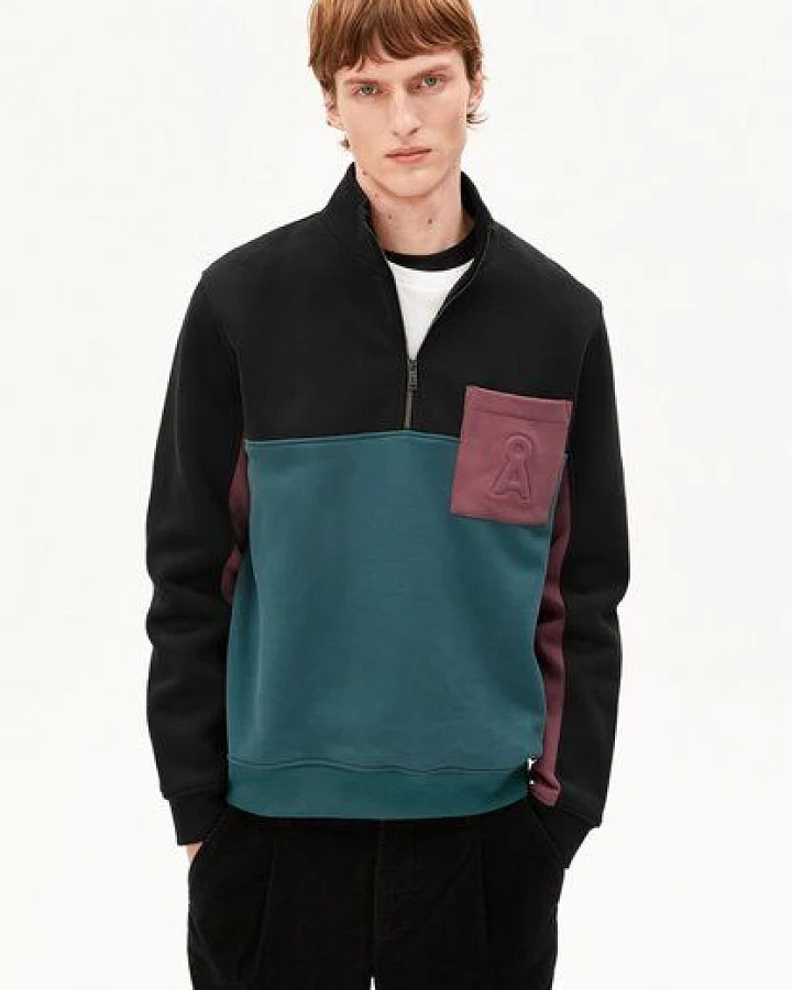 ARMEDANGELS WAARLO COLORBLOCK Herren Sweatshirt aus 100% Bio-Baumwolle