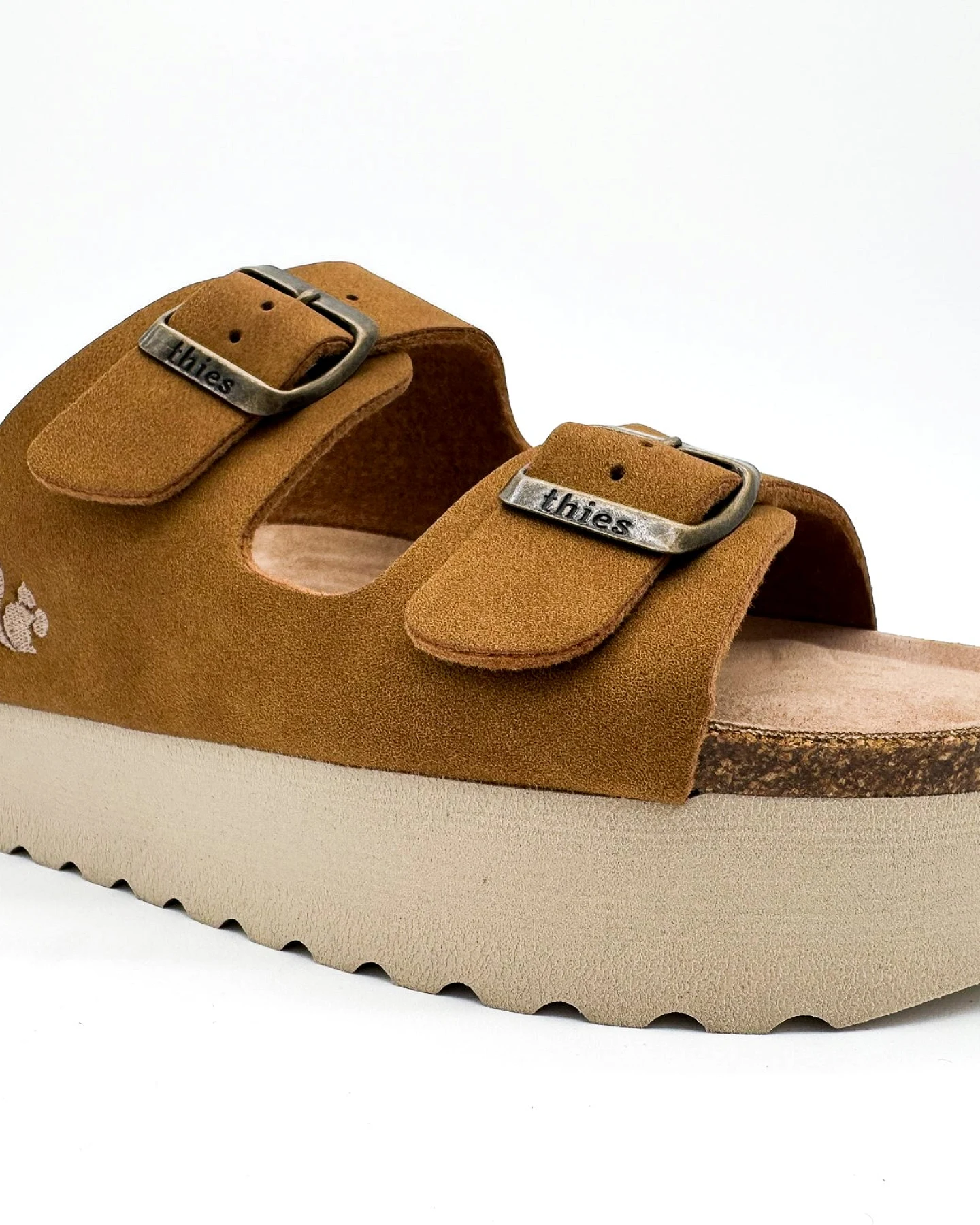 thies Damen vegan Sandalen Plateau Cognac – Ansicht 2
