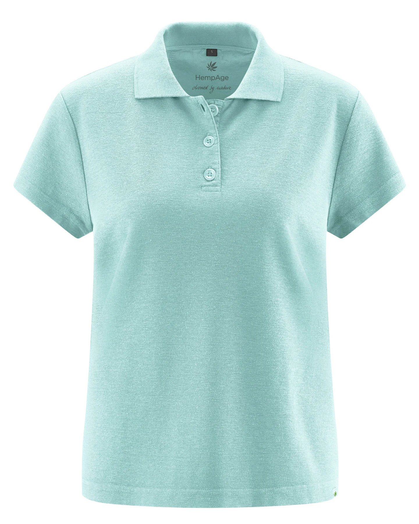 Hempage Damen vegan Polohemd See Blau – Ansicht 2