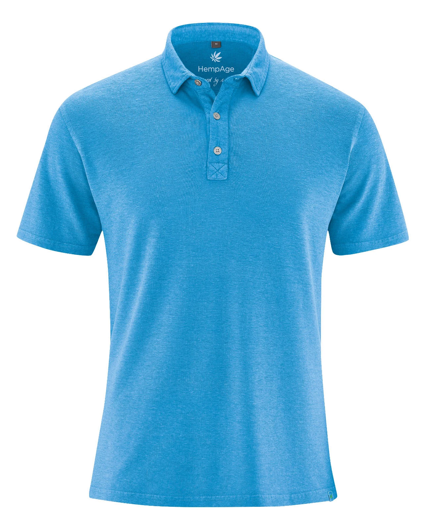 Hempage Herren vegan Poloshirt Sporty Topaz – Ansicht 2