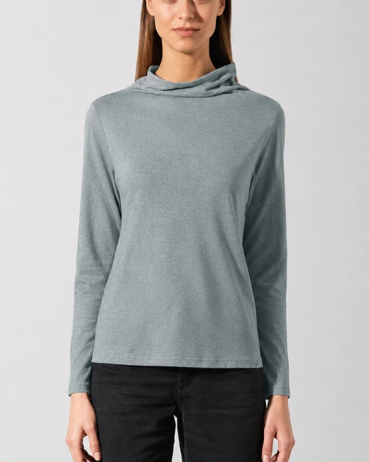 Hempage Damen vegan Langarmshirt Titanium