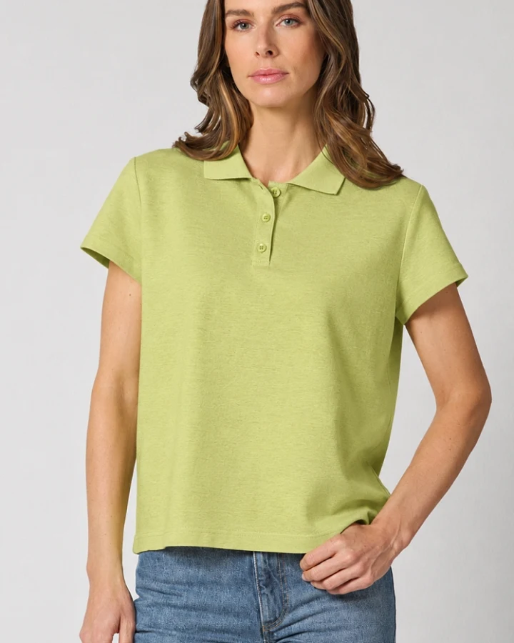 Hempage Damen vegan Polohemd Bambusgrün