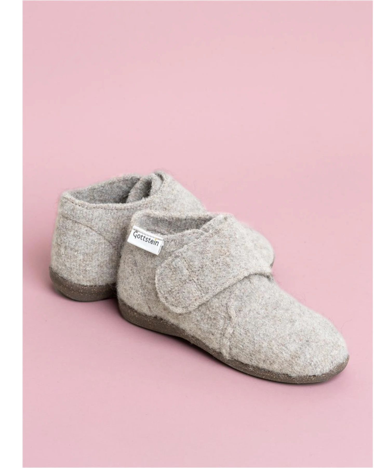 Kinder Hausschuhe Wollwalk Gummi-Kork Sohle beige Gr.23 – Ansicht 2