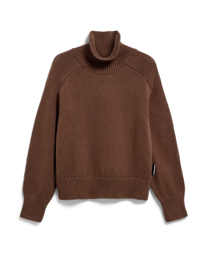 ARMEDANGELS - Women's Winter Cotton Knit Sweater - Pullover Gr L braun