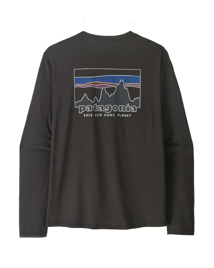 Patagonia - L/S Cap Cool Daily Shirt '73 Skyline - Funktionsshirt Gr M schwarz/grau