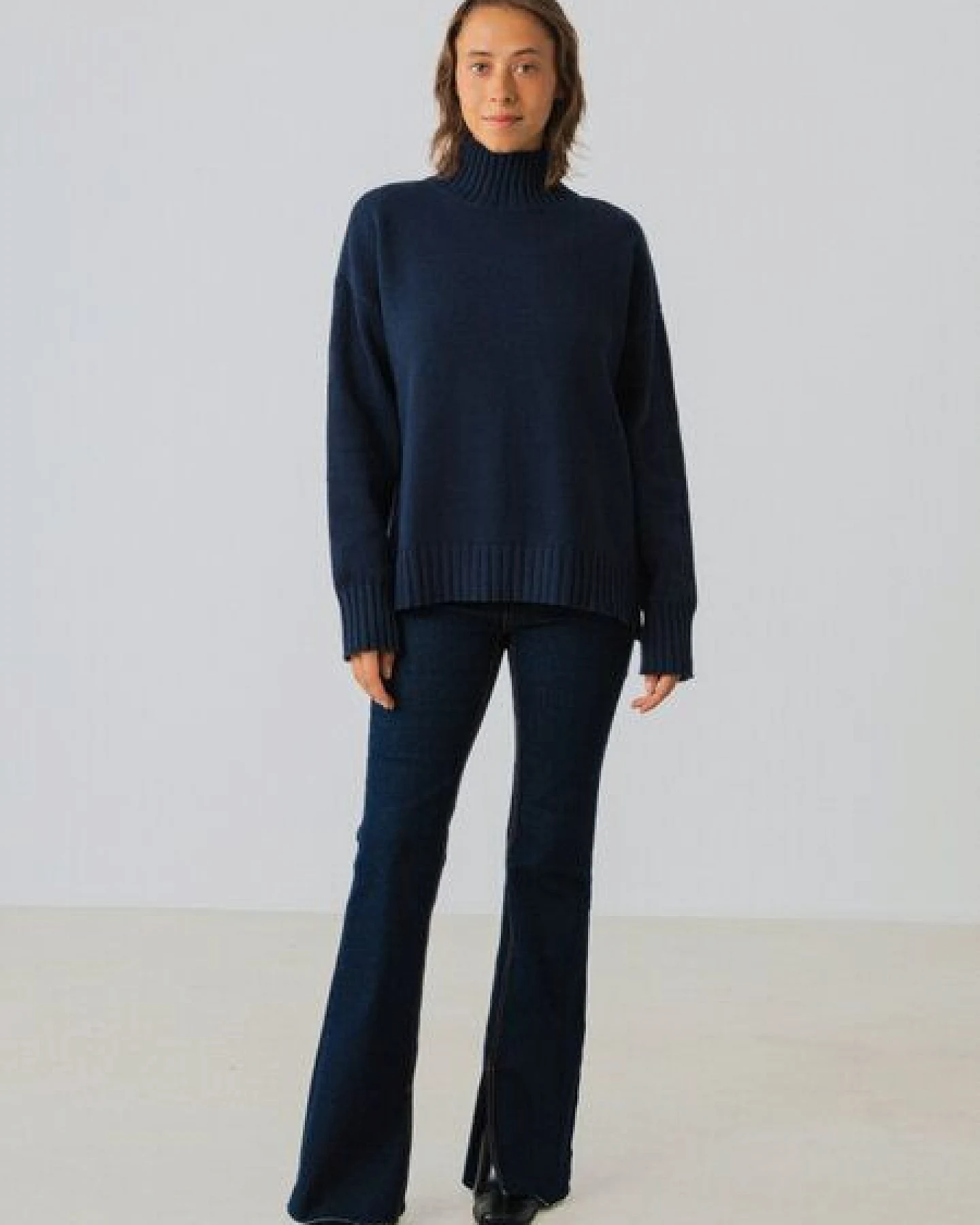 Honest Basics Damen Mock-Pullover aus Bio-Baumwolle – Ansicht 4