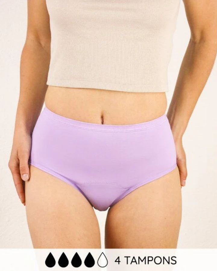 MYLILY High Waist Flieder - Periodenunterwäsche aus Baumwolle