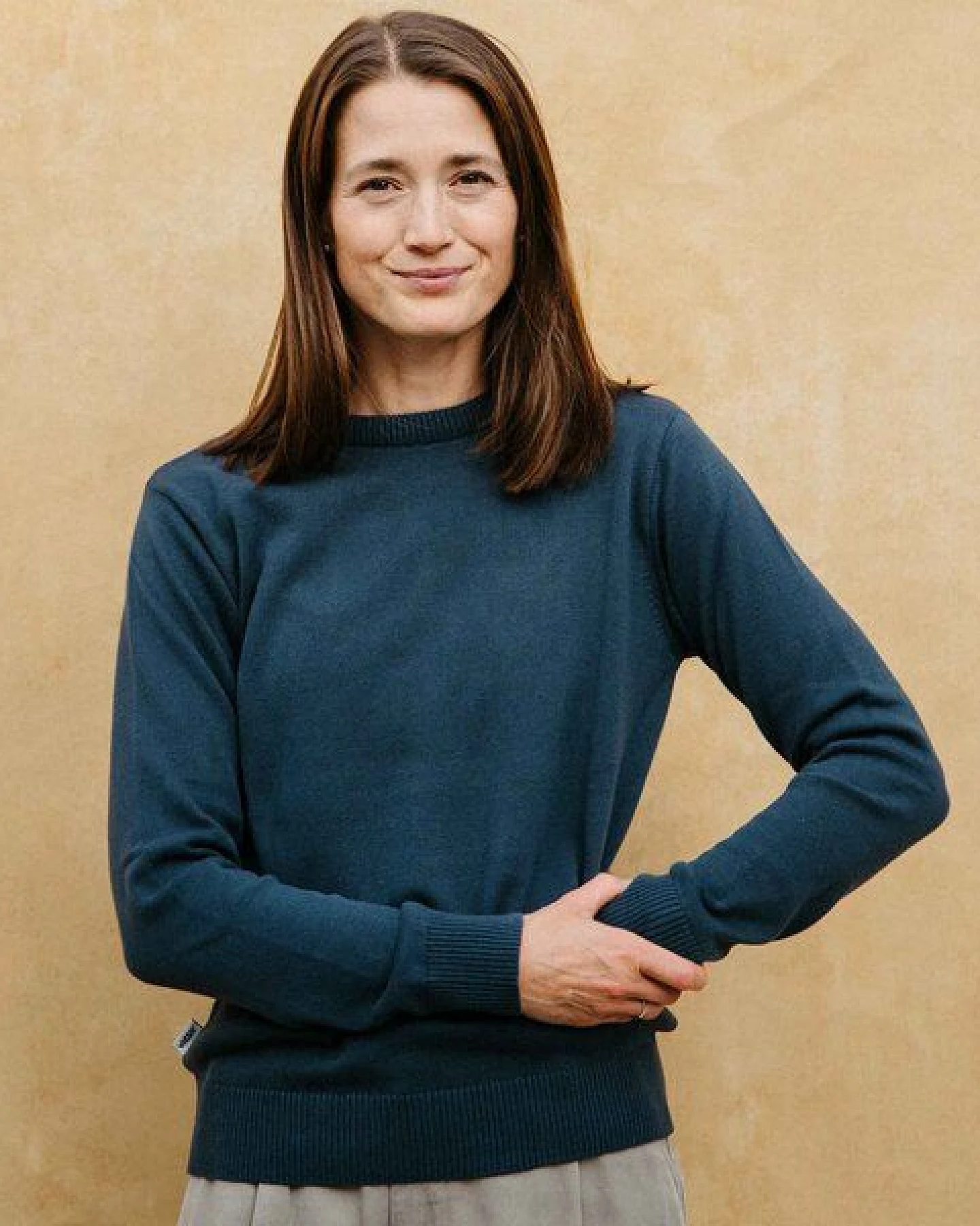 Vresh Clothing Vrenja, Klassischer Strickpullover aus Biobaumwolle – Ansicht 4