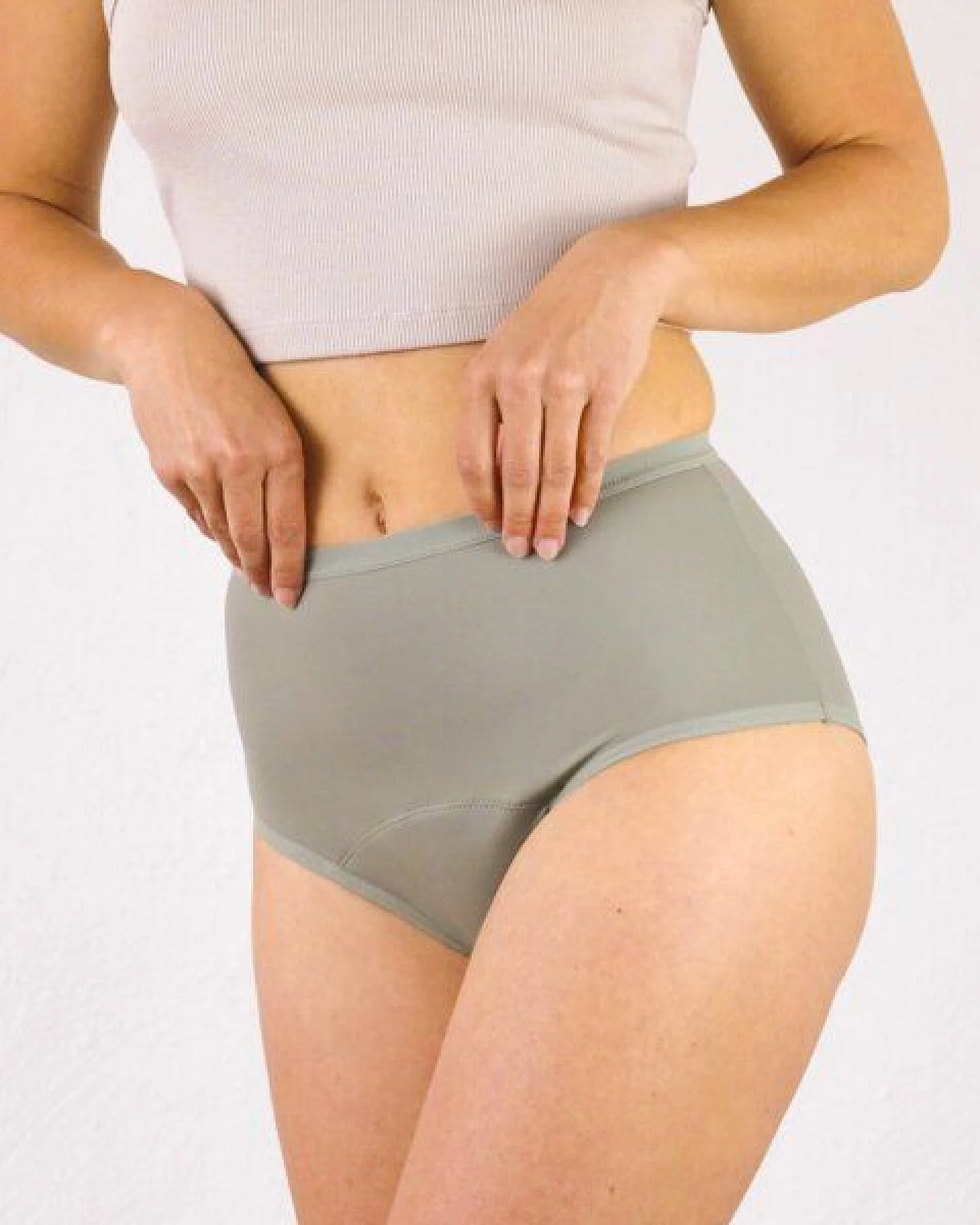 MYLILY High Waist Salbei - Periodenunterwäsche aus Baumwolle – Ansicht 3