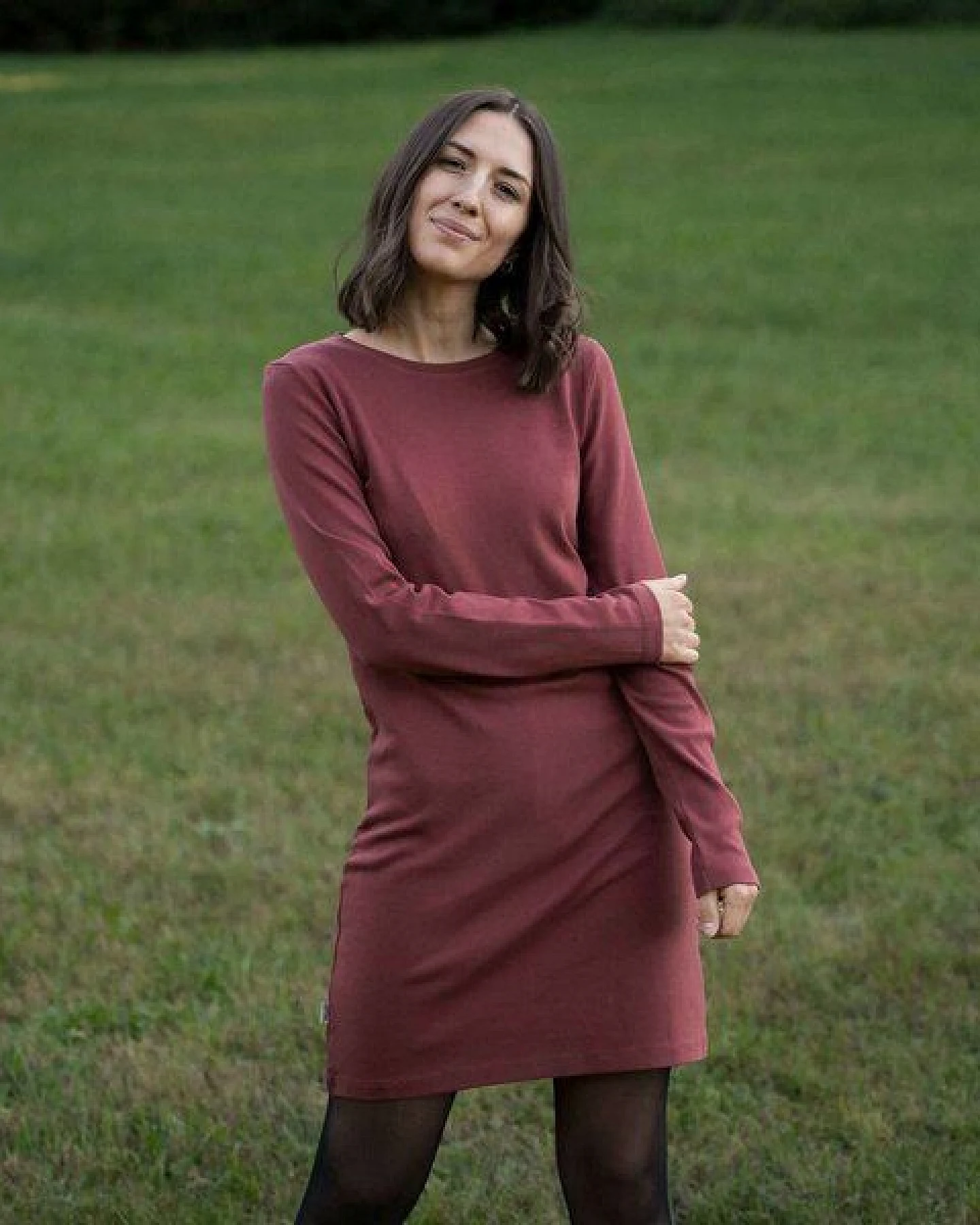 Vresh Clothing Vlora - Langarmkleid aus Biobaumwolle – Ansicht 3
