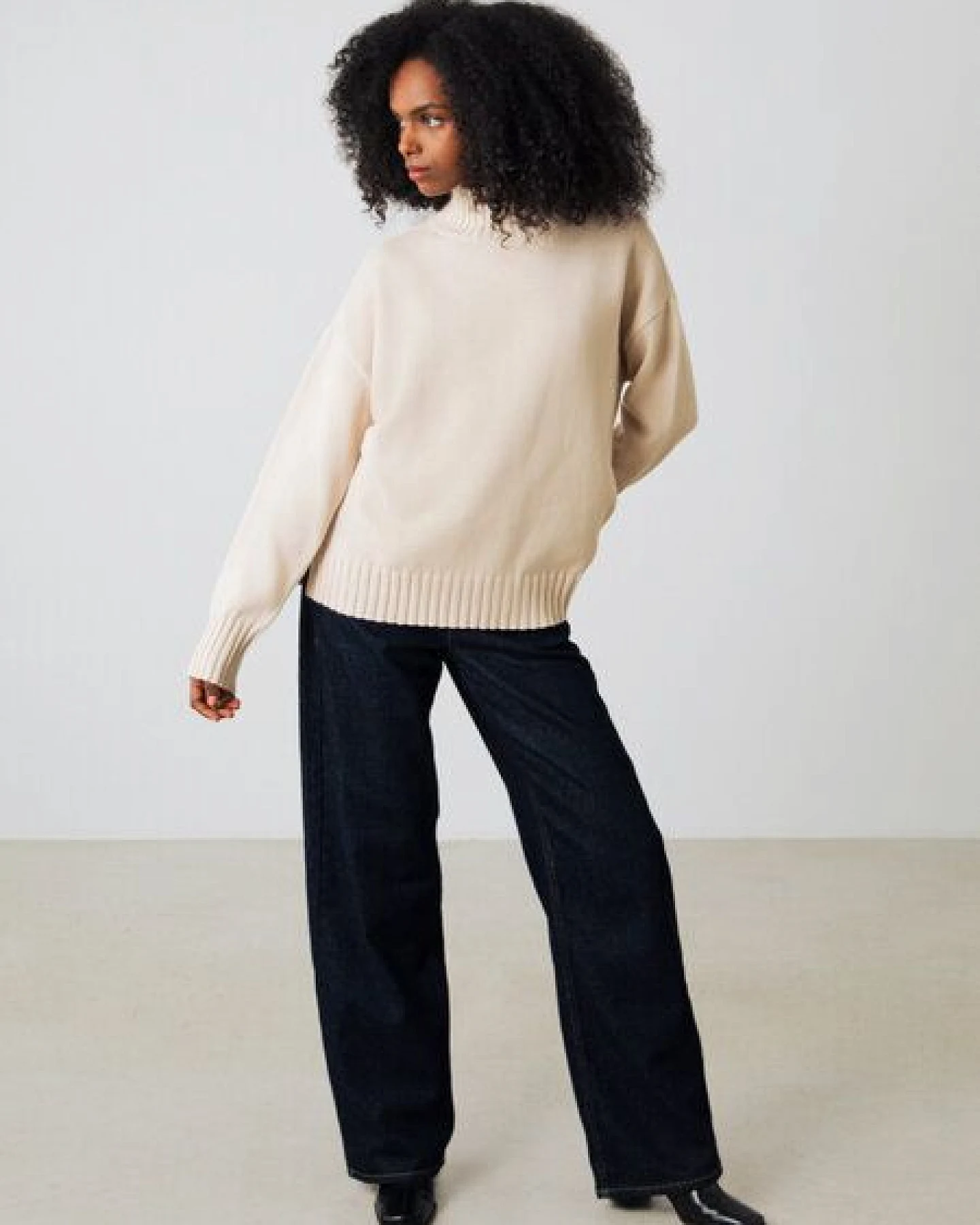Honest Basics Damen Mock-Pullover aus Bio-Baumwolle – Ansicht 3