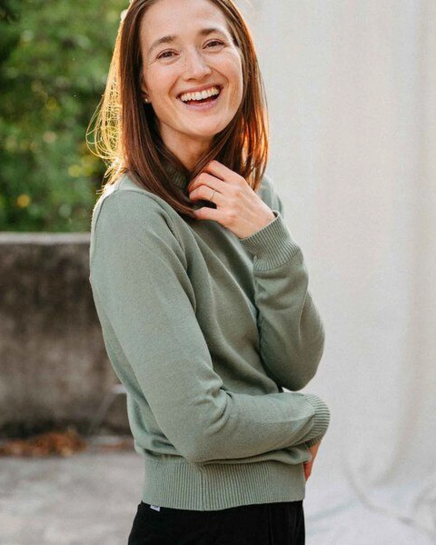 Vresh Clothing Vrenja, Klassischer Strickpullover aus Biobaumwolle – Ansicht 2
