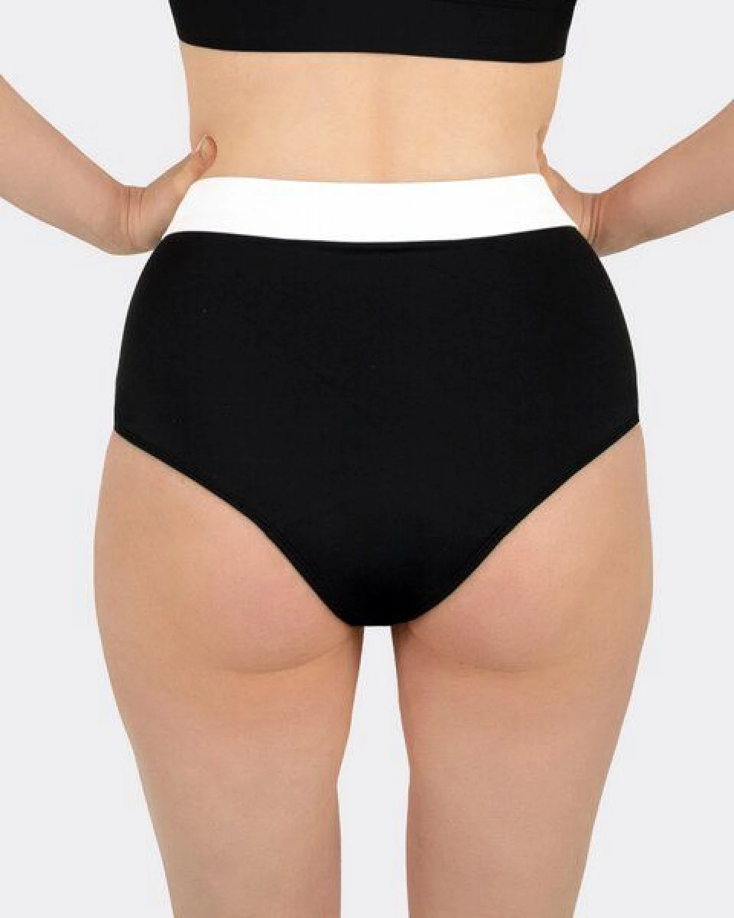 MYLILY Perioden Bikini Hose High Waist mit Bund – Ansicht 2