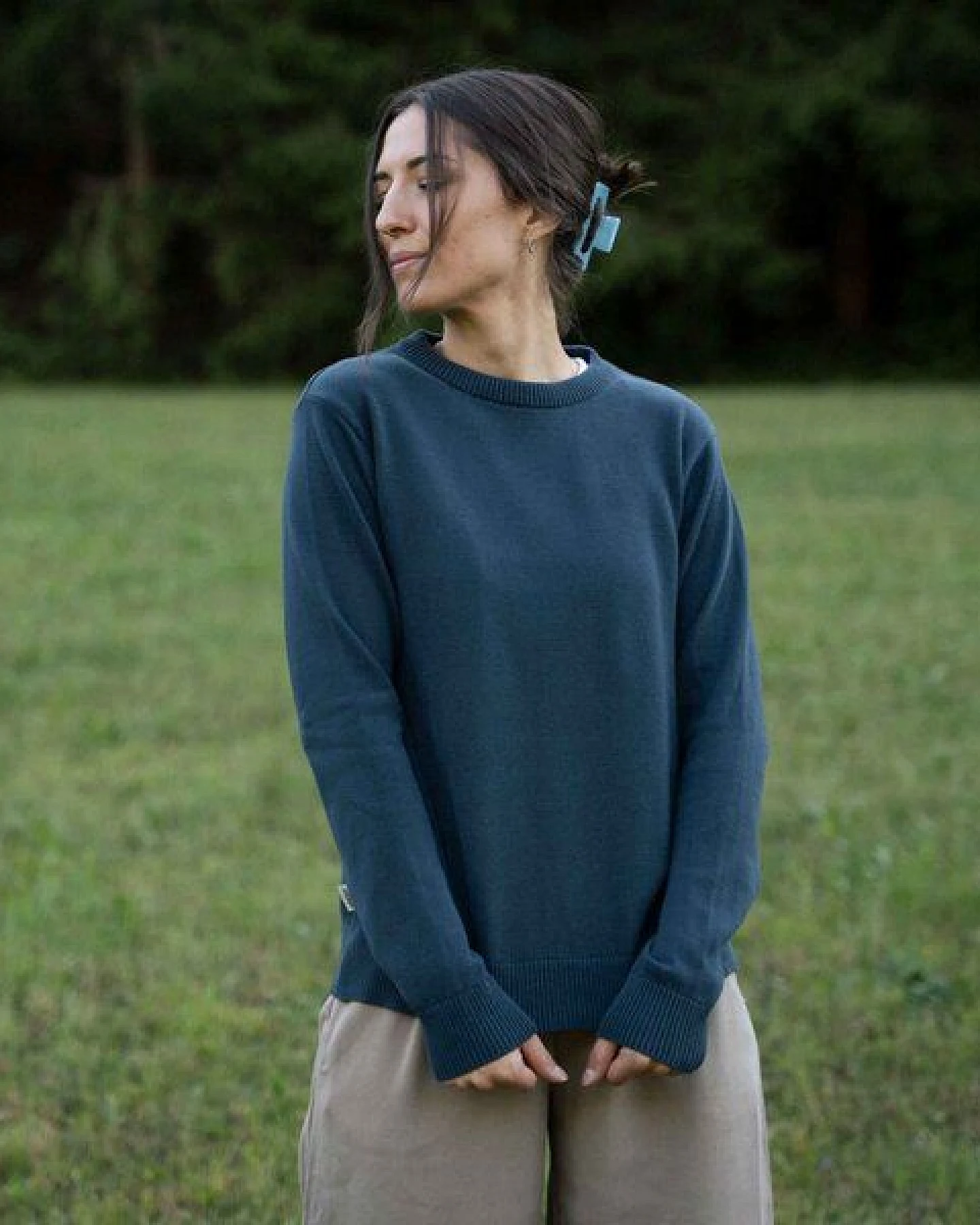 Vresh Clothing Vrenja, Klassischer Strickpullover aus Biobaumwolle – Ansicht 2