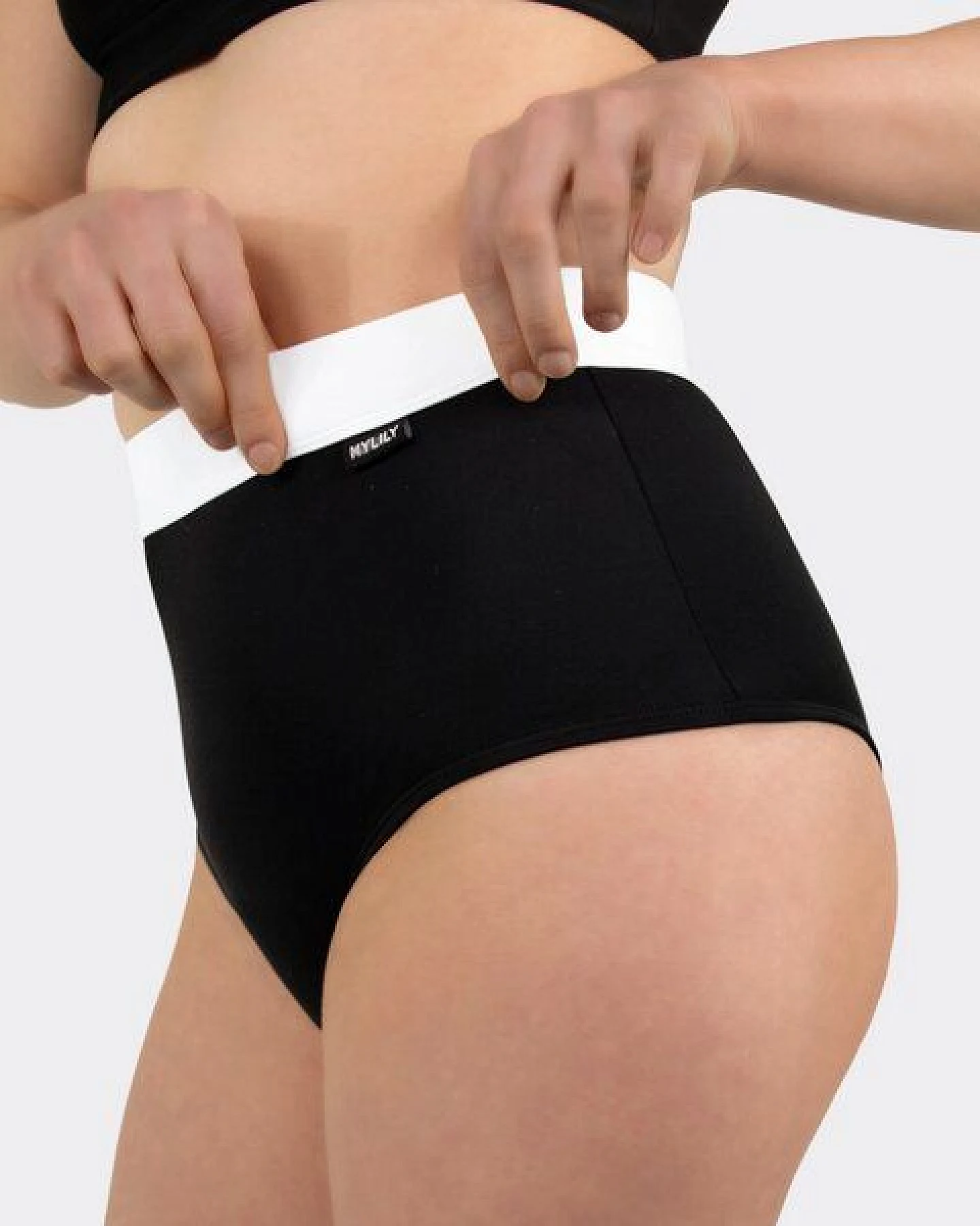 MYLILY Perioden Bikini Hose High Waist mit Bund – Ansicht 3