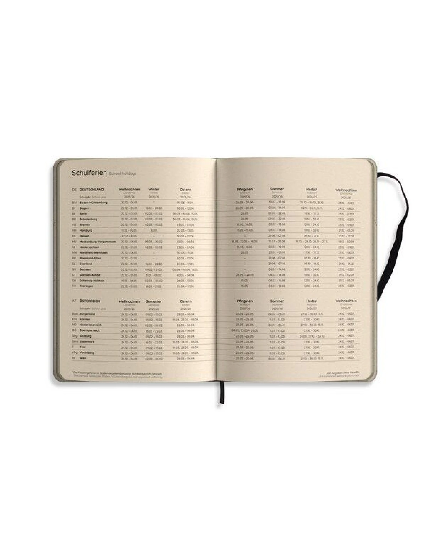 matabooks® Kalender 2026 A5 Pro aus Süßgraspapier mit Graspapier-Cover – Jahresplaner Samaya – Farbe: Black – Ansicht 4