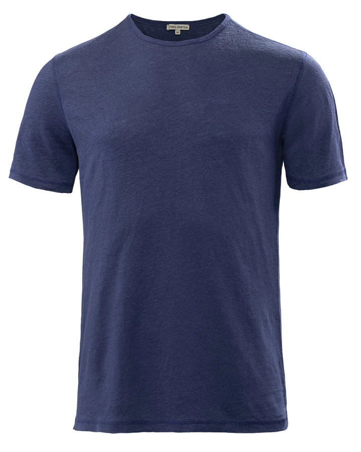 Produktseite: Herren Leinen T-Shirt Blau