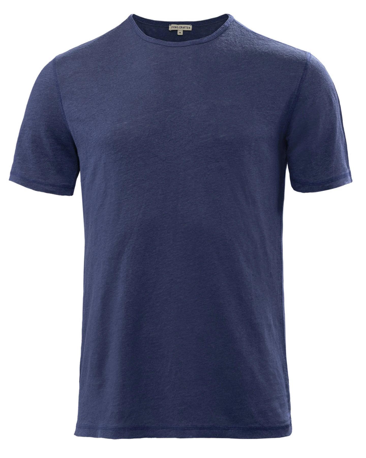 Herren Leinen T-Shirt Blau – Ansicht 2