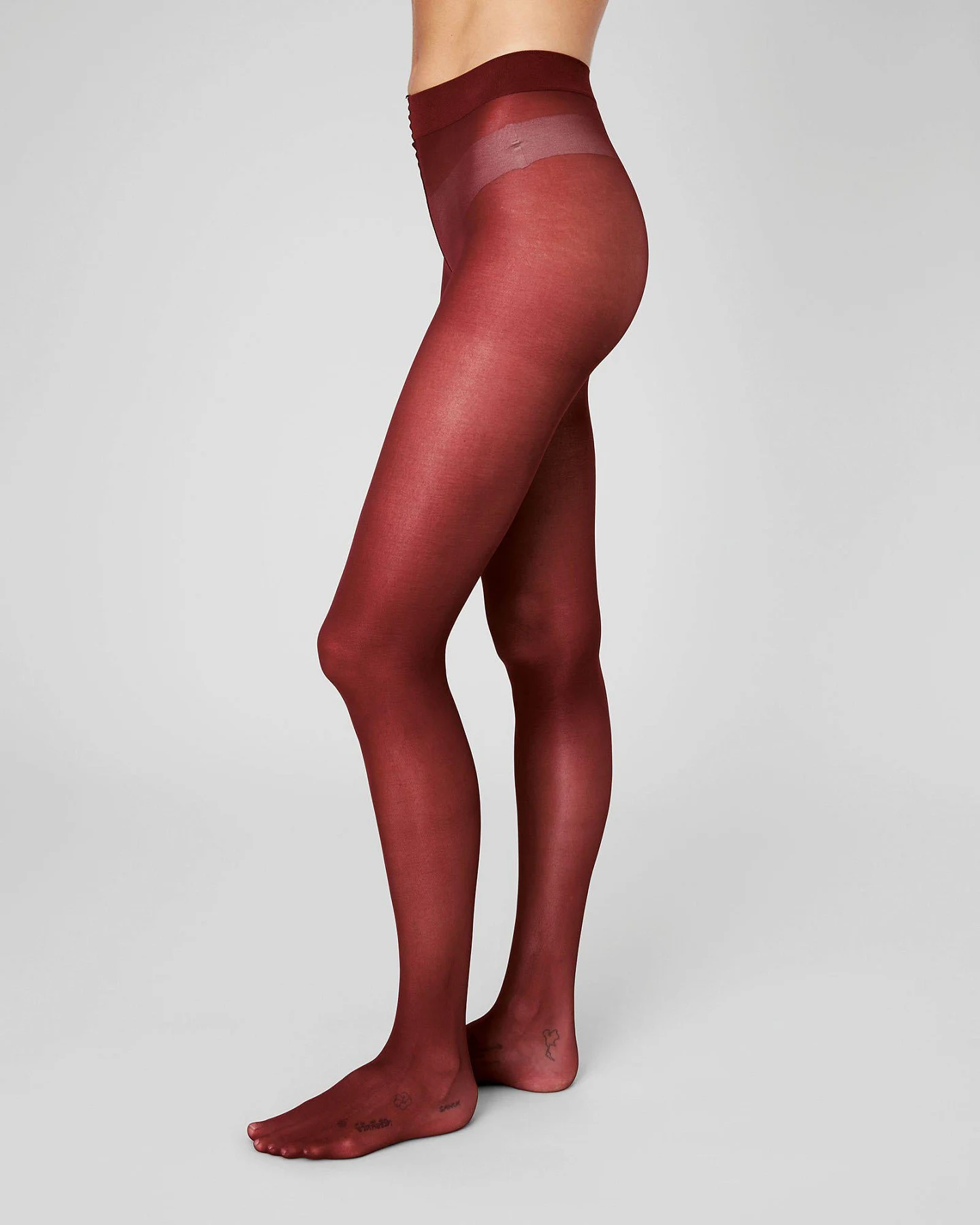 Swedish Stockings Damen vegan Strumpfhose Nora Perfect Everyday Rotwein – Ansicht 2