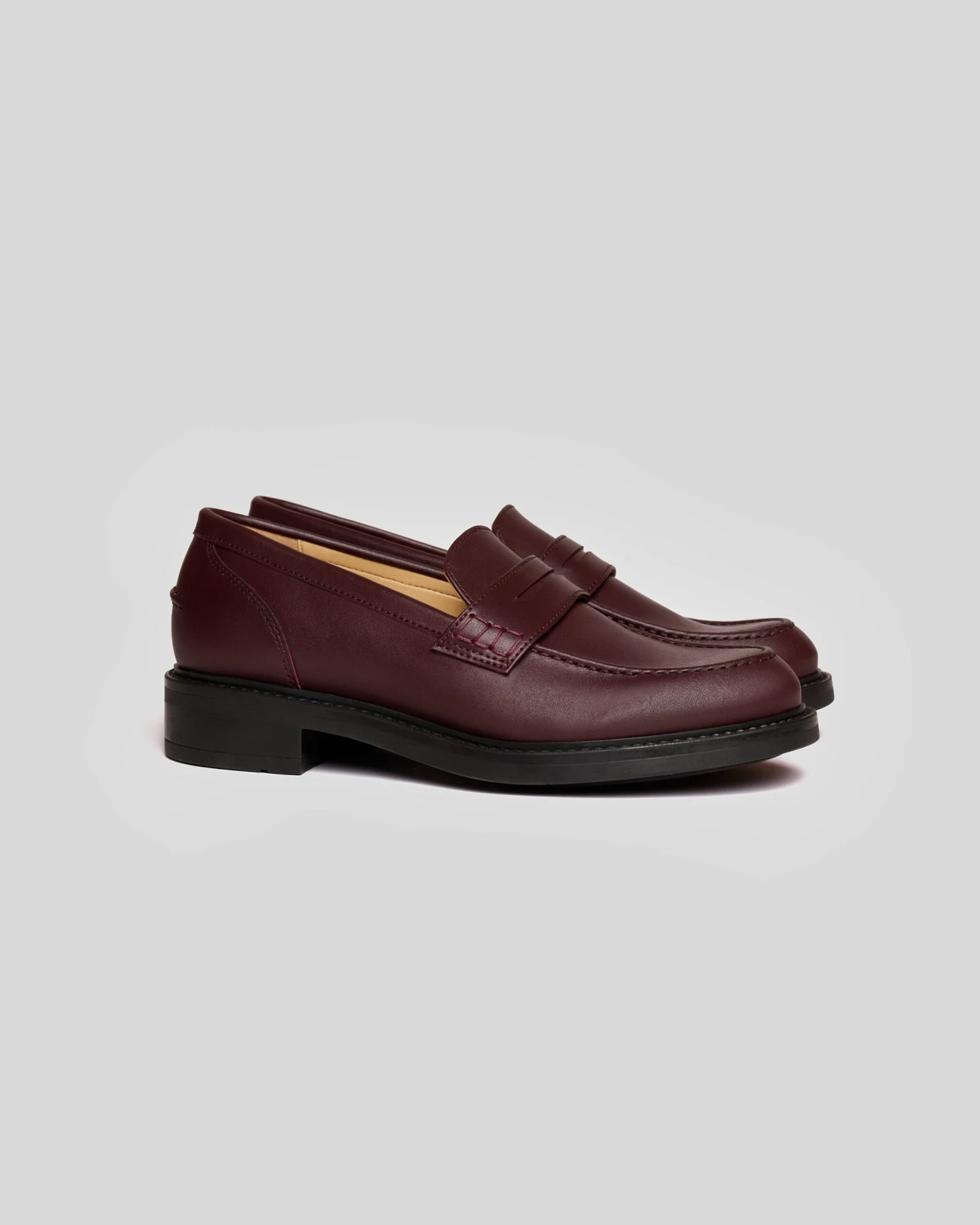 Solari Milano Damen vegan Loafers Burgundy – Ansicht 2