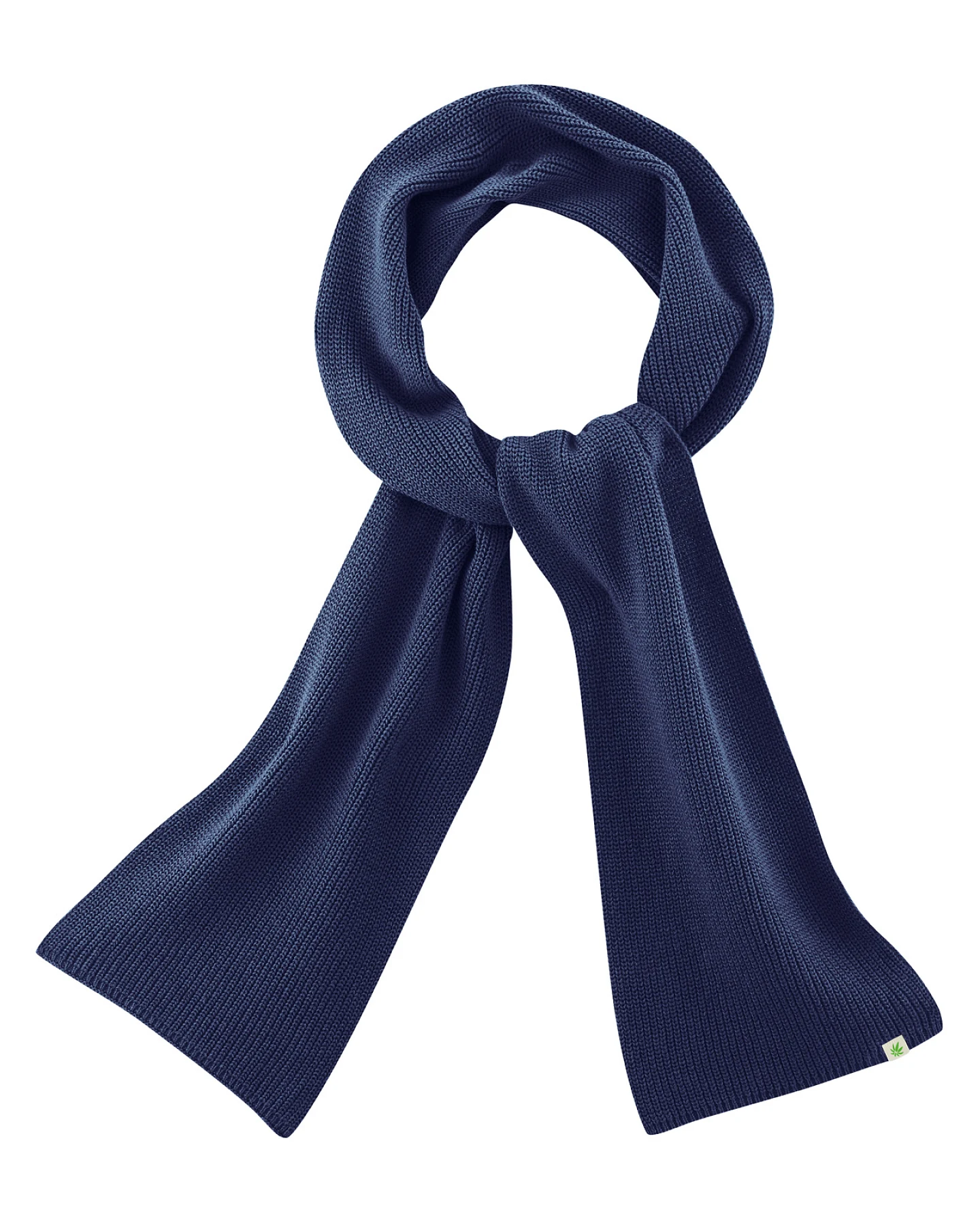 Hempage Damen vegan Schal Monochrome Night Marineblau – Ansicht 2