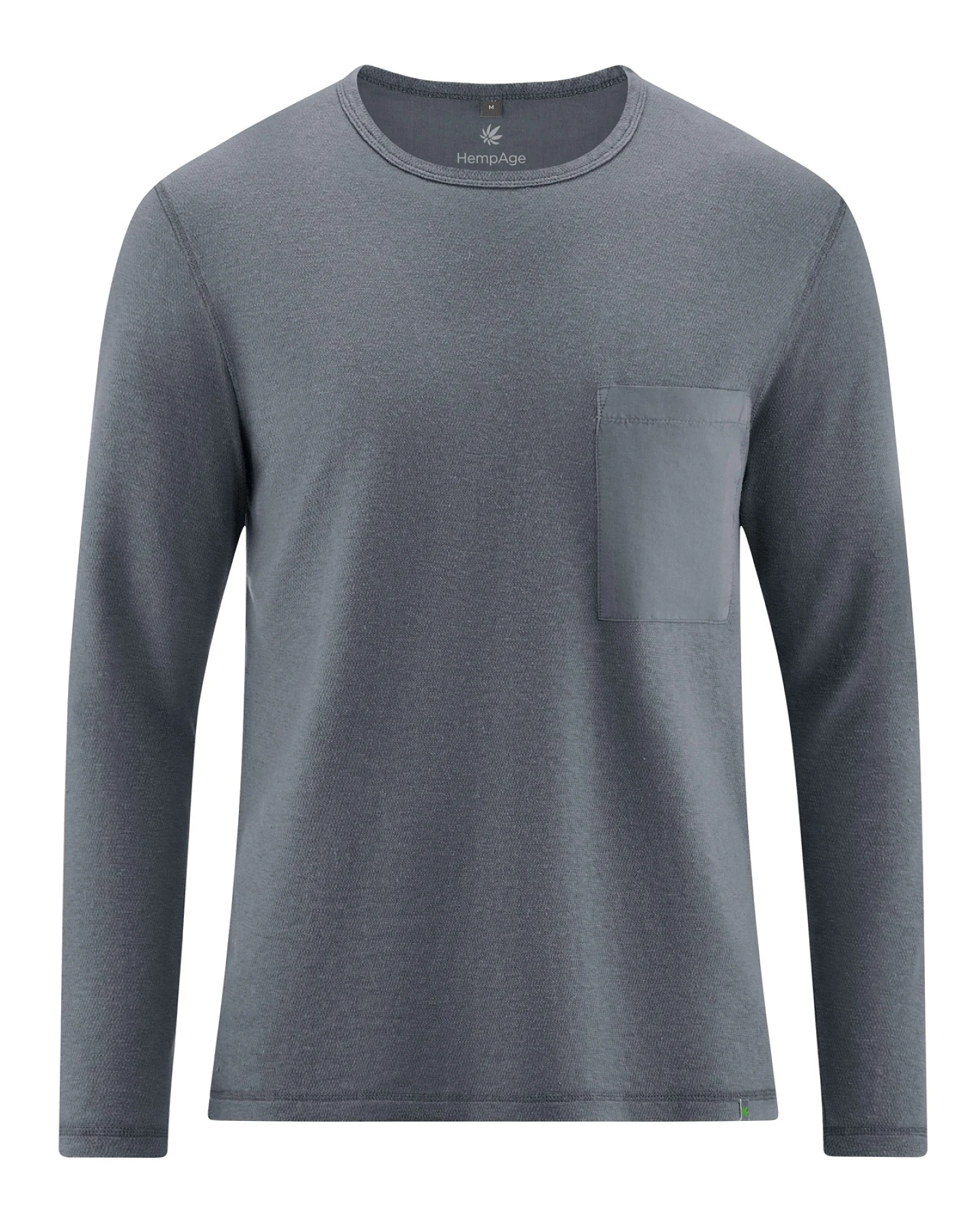 Hempage Herren vegan Langarmshirt Shale Grau – Ansicht 2