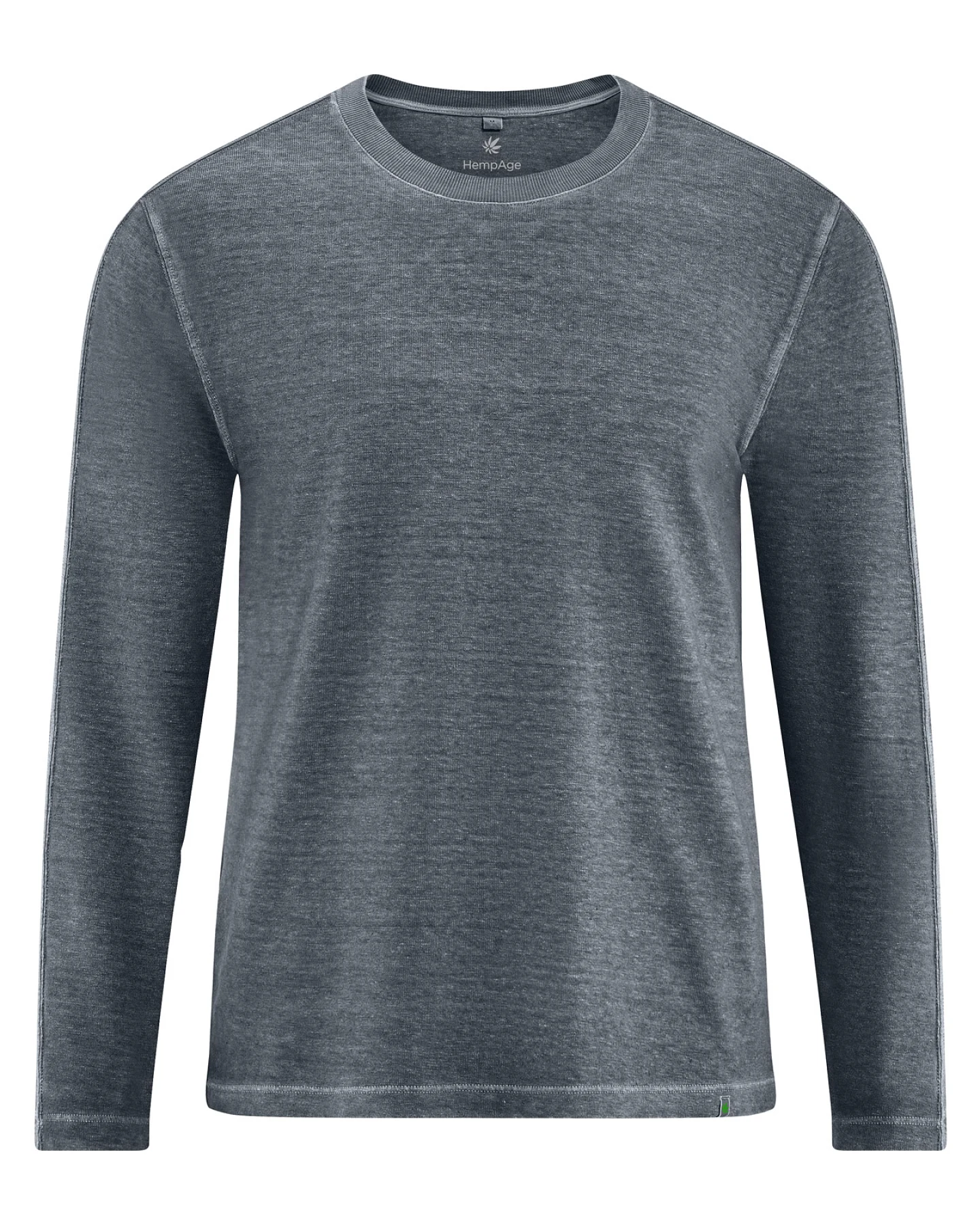 Hempage Herren vegan Langarmshirt Shale Grau – Ansicht 2