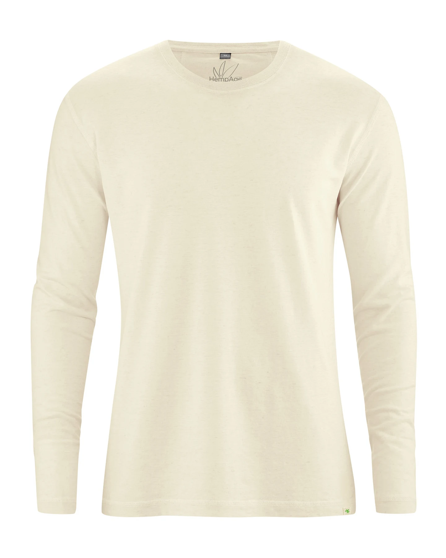 Hempage Herren vegan Langarmshirt Basic Natural – Ansicht 2