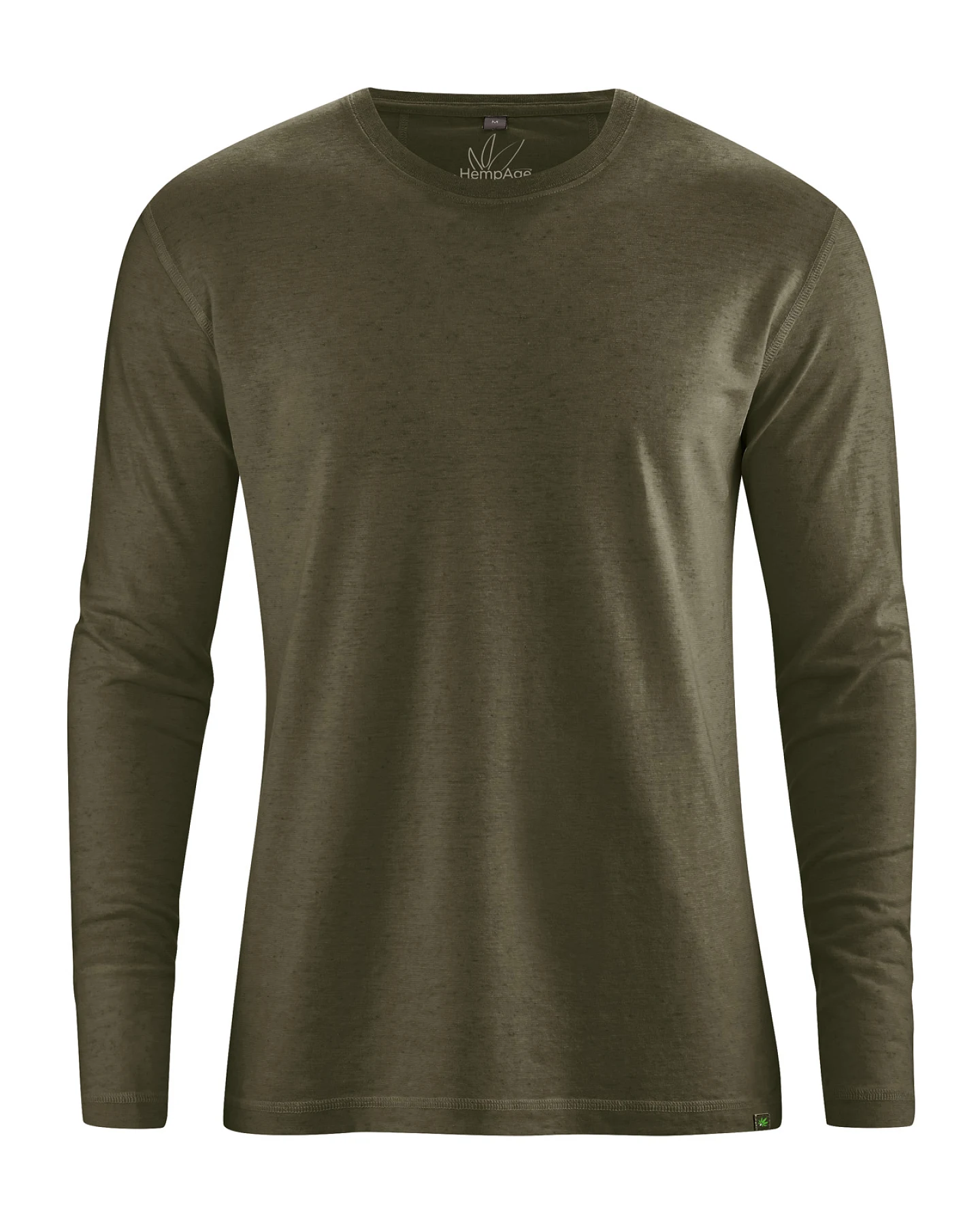Hempage Herren vegan Langarmshirt Basic Wolf Grau – Ansicht 2