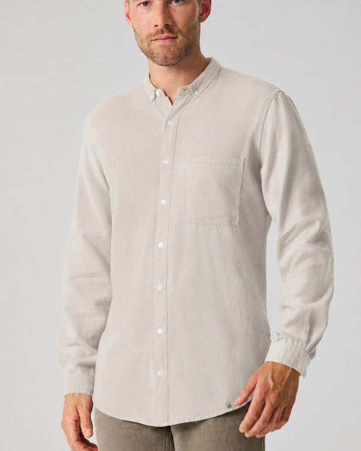Hempage Herren vegan Langarmshirt Thistle In Beige