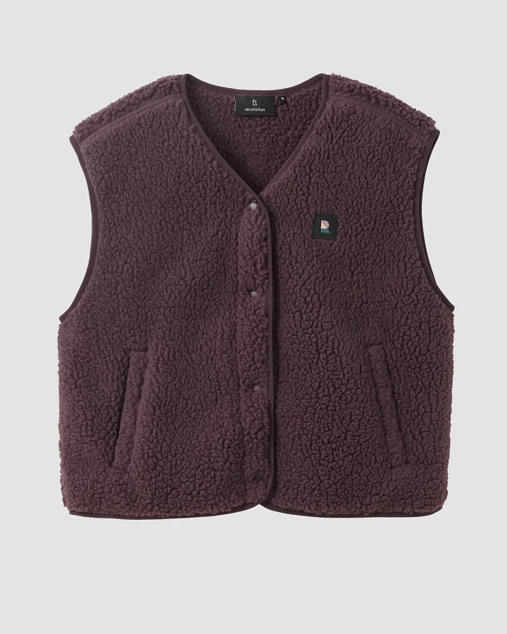 Recolution Damen vegan Weste Fargesia Dark Grape