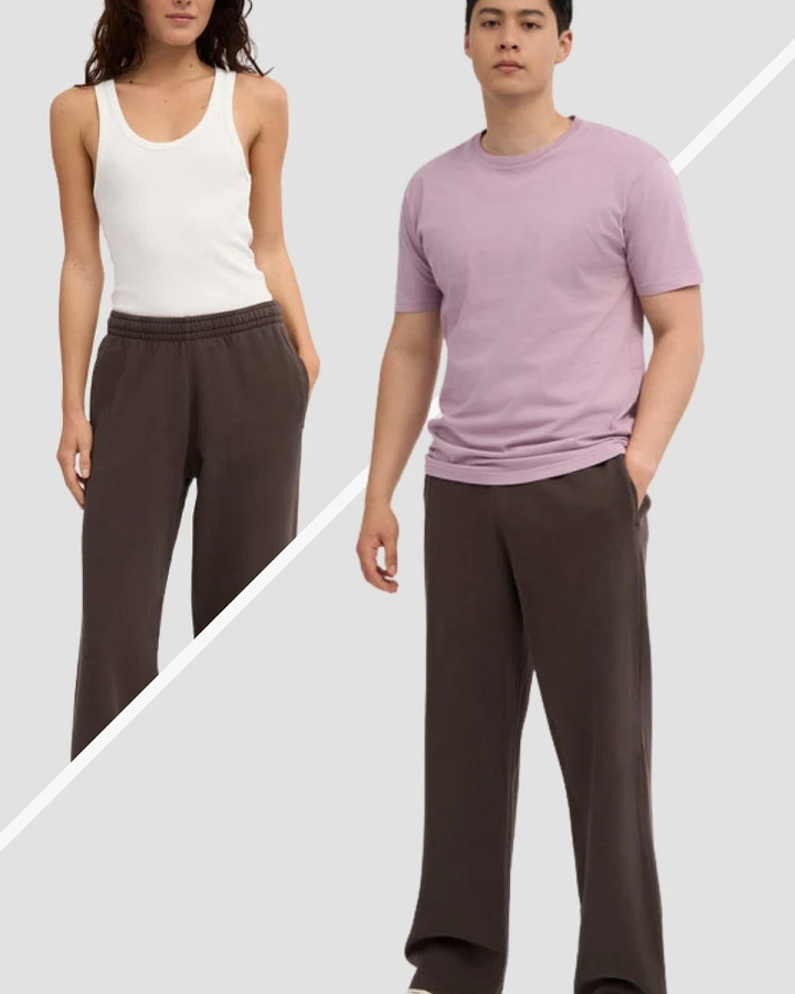 Jogginghose Straight Leg Braun