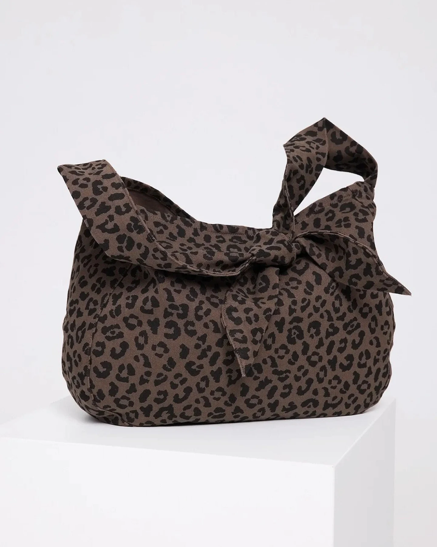 Schultertasche Printed Denim Braun – Ansicht 3
