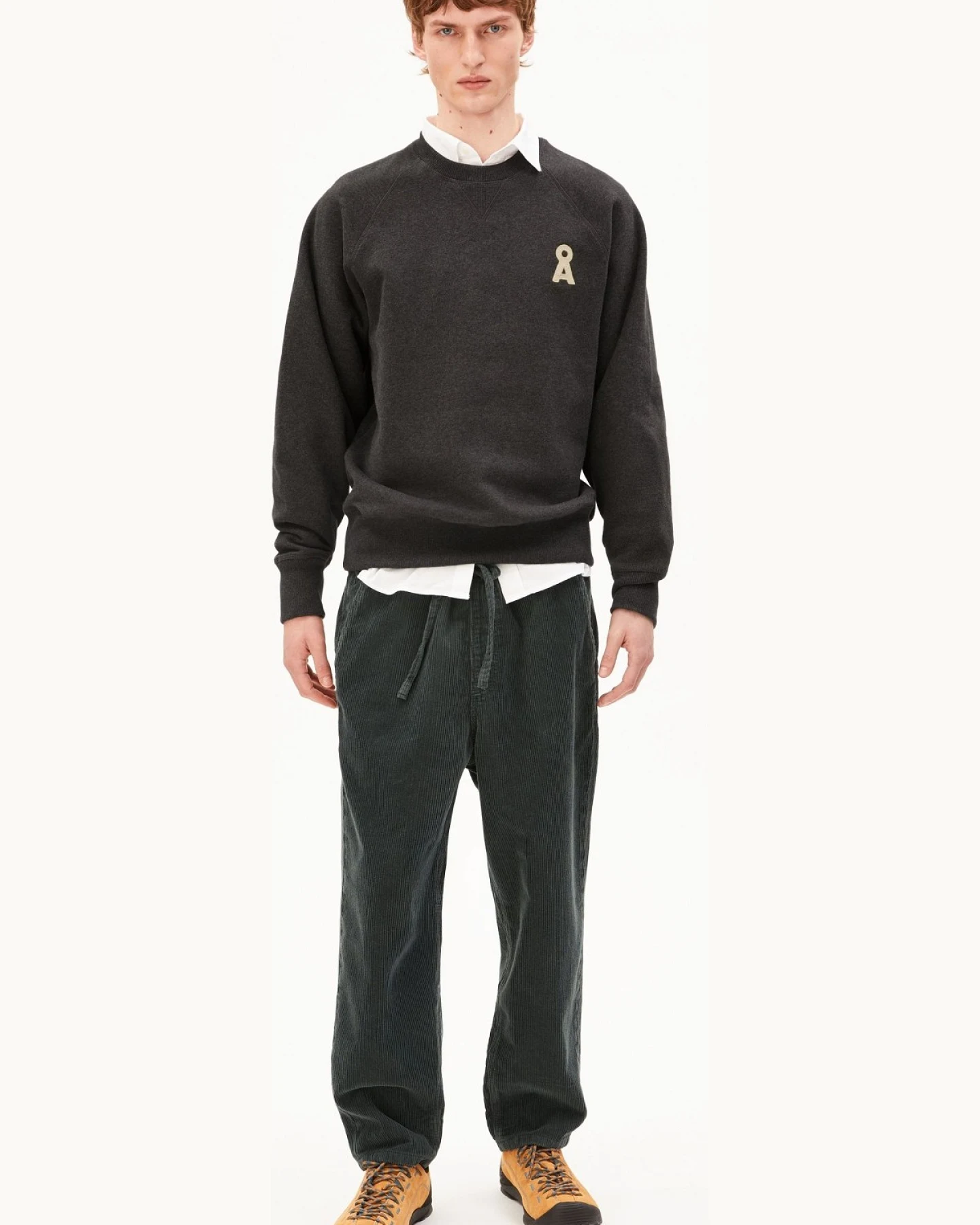 Hose Corduroy Tapered Grüngrau – Ansicht 3