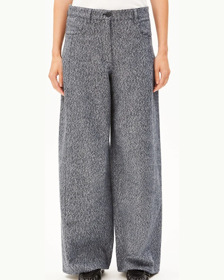 Hose Tweed Barrel Grau