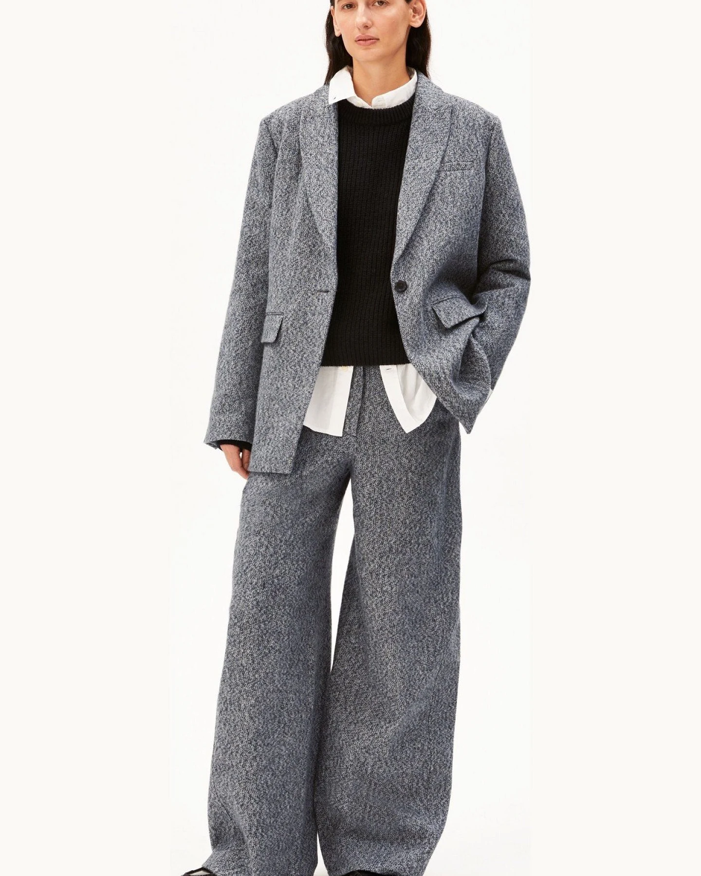 Hose Tweed Barrel Grau – Ansicht 3