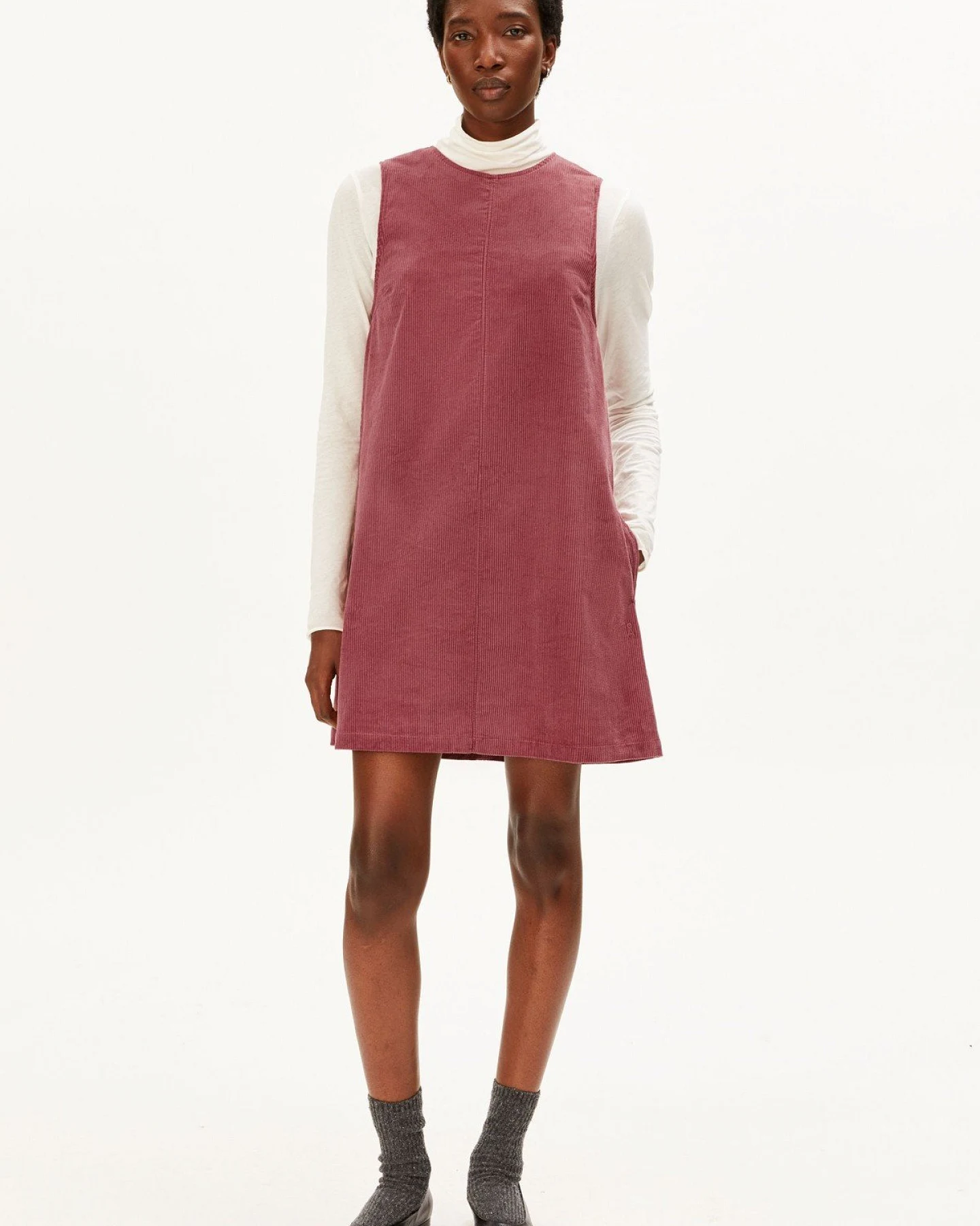 Kleid Corduroy R-neck Mini – Ansicht 5