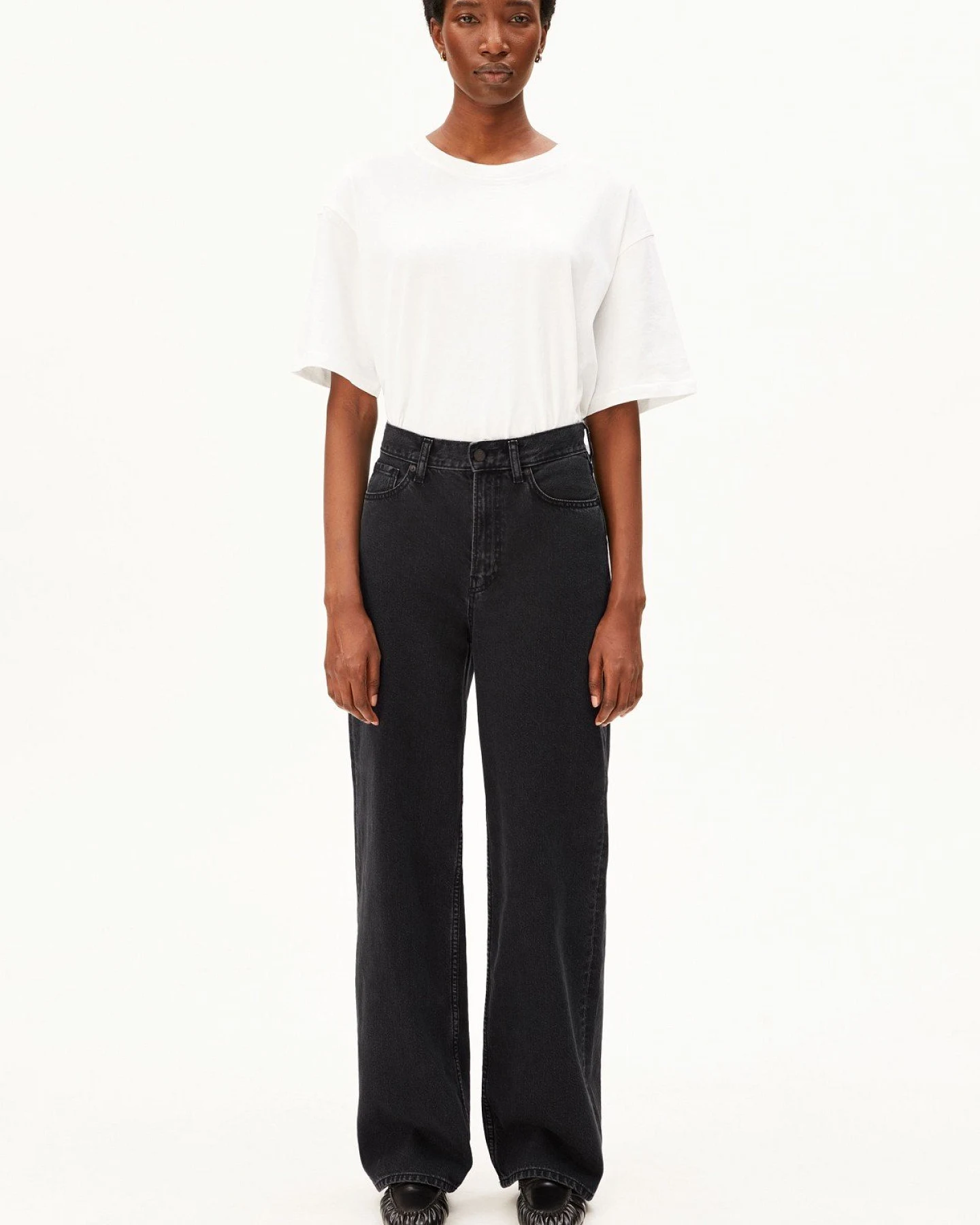 Jeans Enijaa High Waist Wide Ebony Black – Ansicht 3