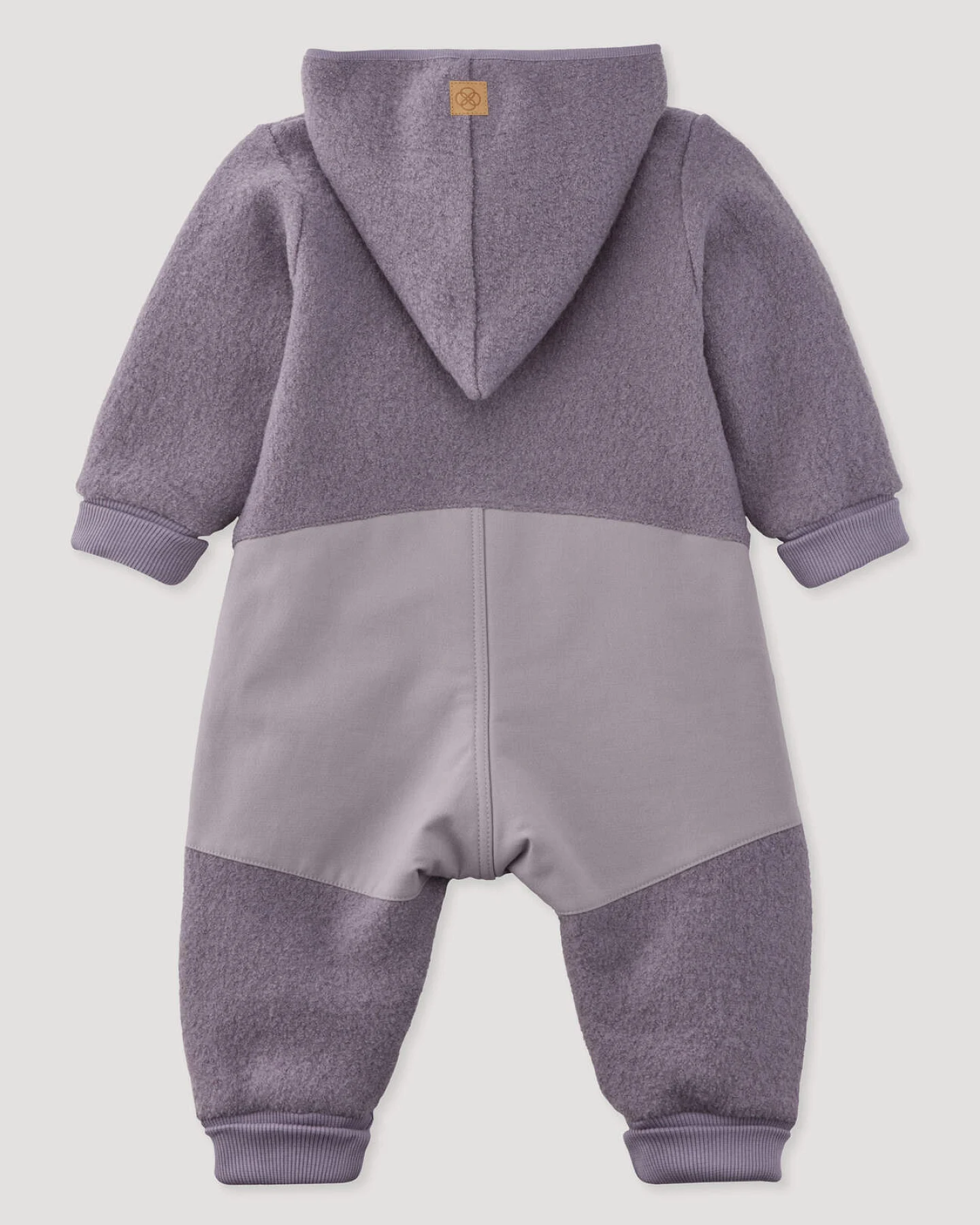 hessnatur Baby Wollwalk Overall aus Bio-Merinowolle mit Softshell - lila - Größe 74/80 – Ansicht 2