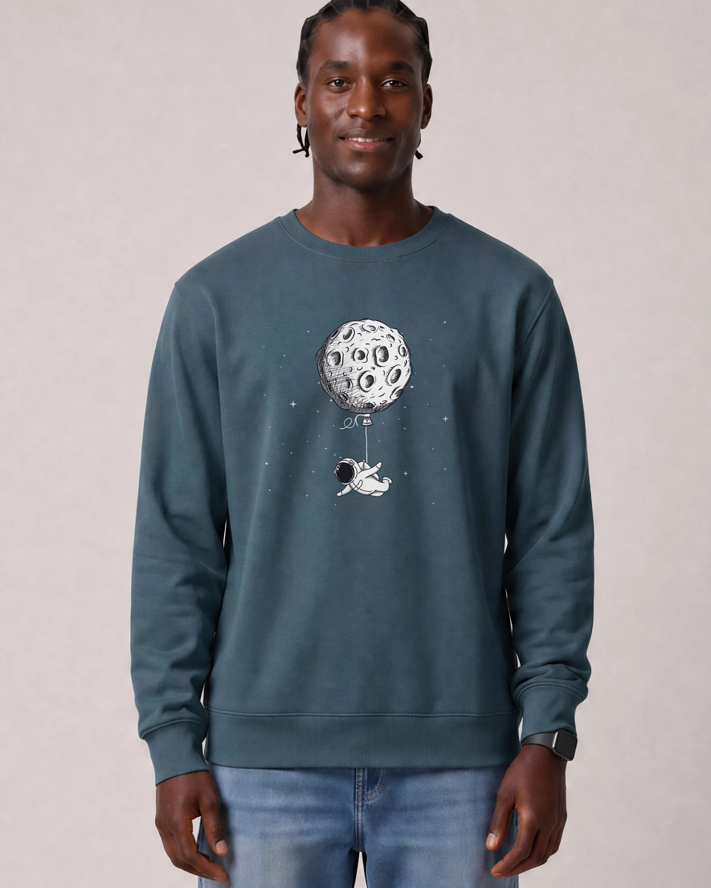 Watapparel Sweatshirt Funny Spaceman – Ansicht 2