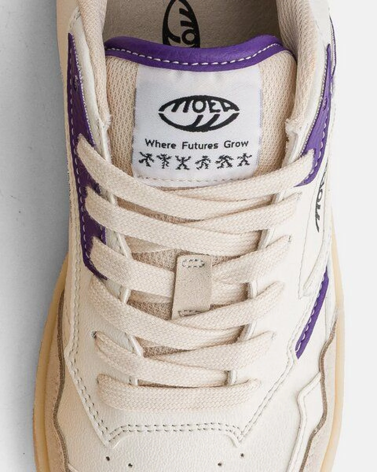 MoEa Sneakers Origin Low - Beige & Purple - Orange – Ansicht 3