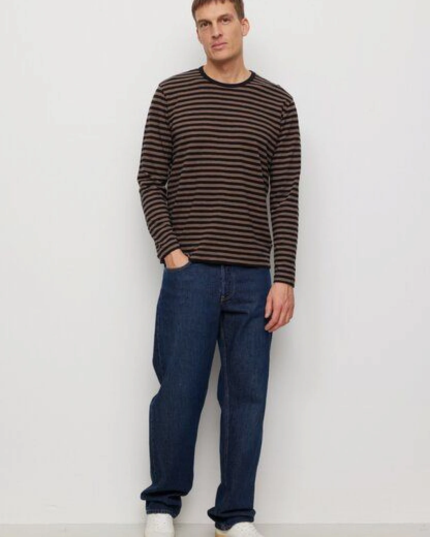 Herren Slub Longsleeve aus Baumwolle - MACA STRIPES - recolution – Ansicht 2