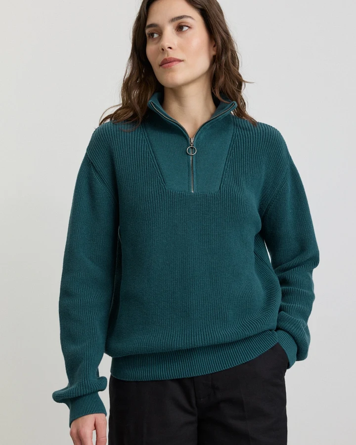 Recolution Damen vegan Pullover Nigella Troyer Tiefblau