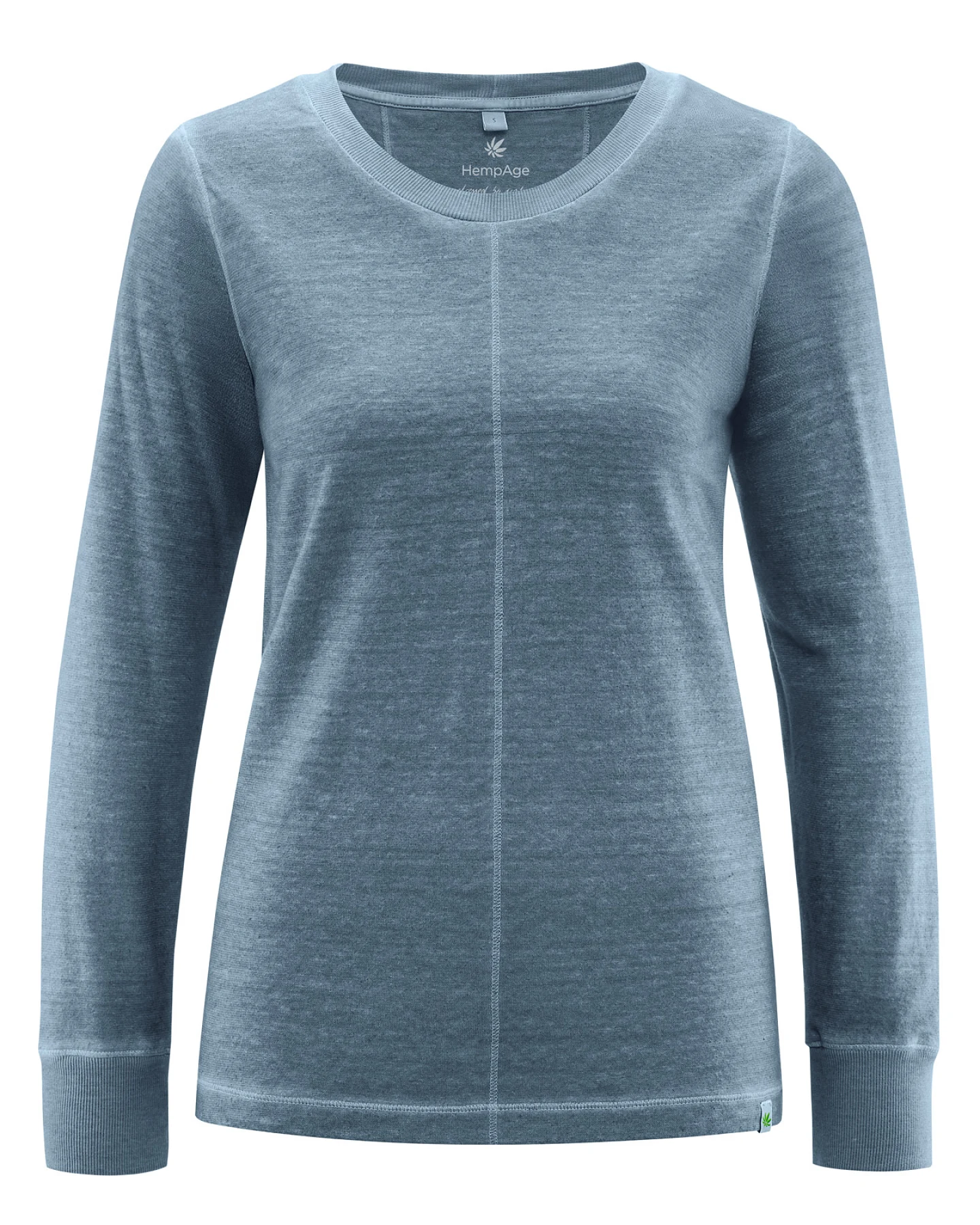 Hempage Damen vegan Langarmshirt Dove Blau – Ansicht 2