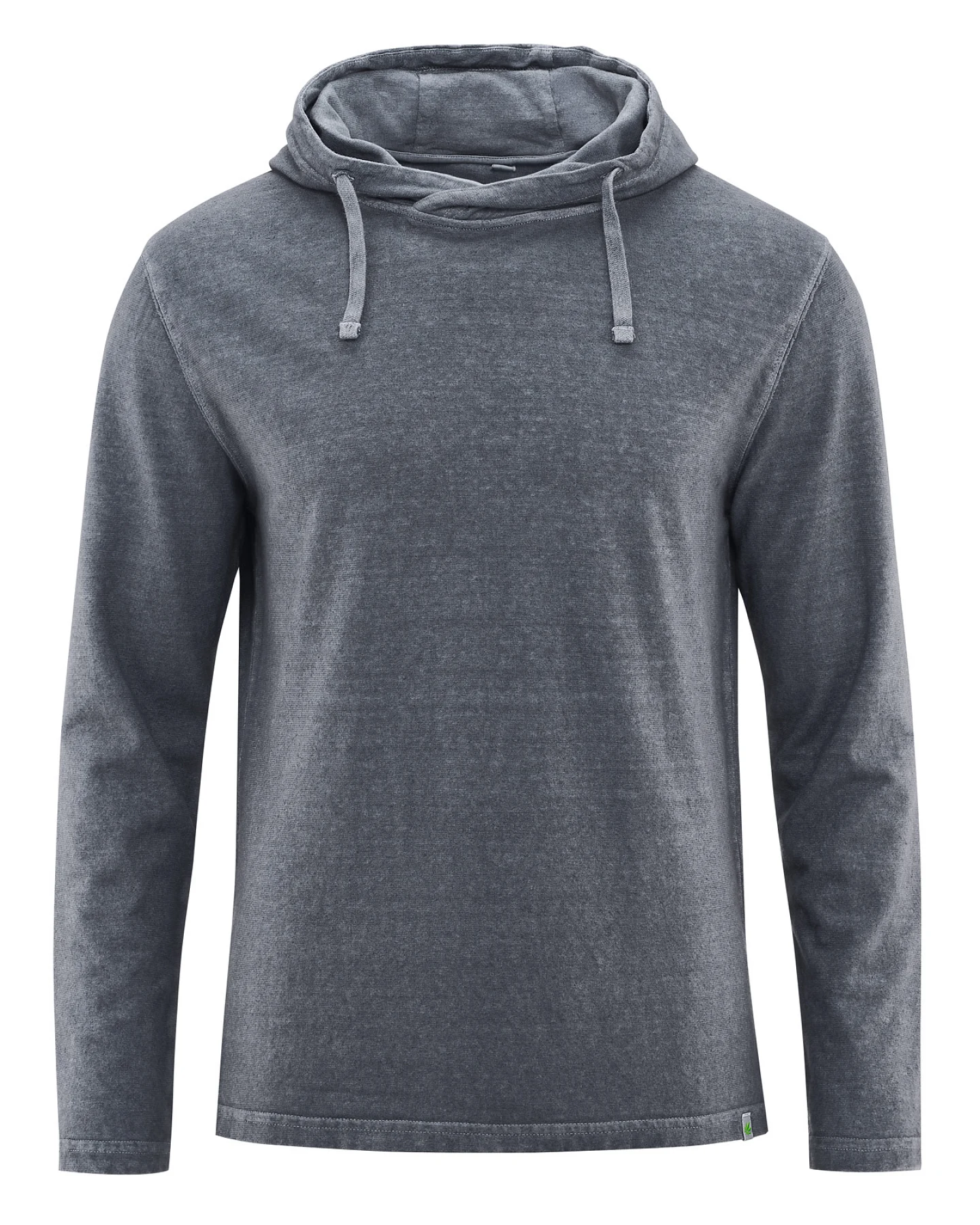 Hempage Herren vegan Kapuzen Langarmshirt Shale Grey – Ansicht 2
