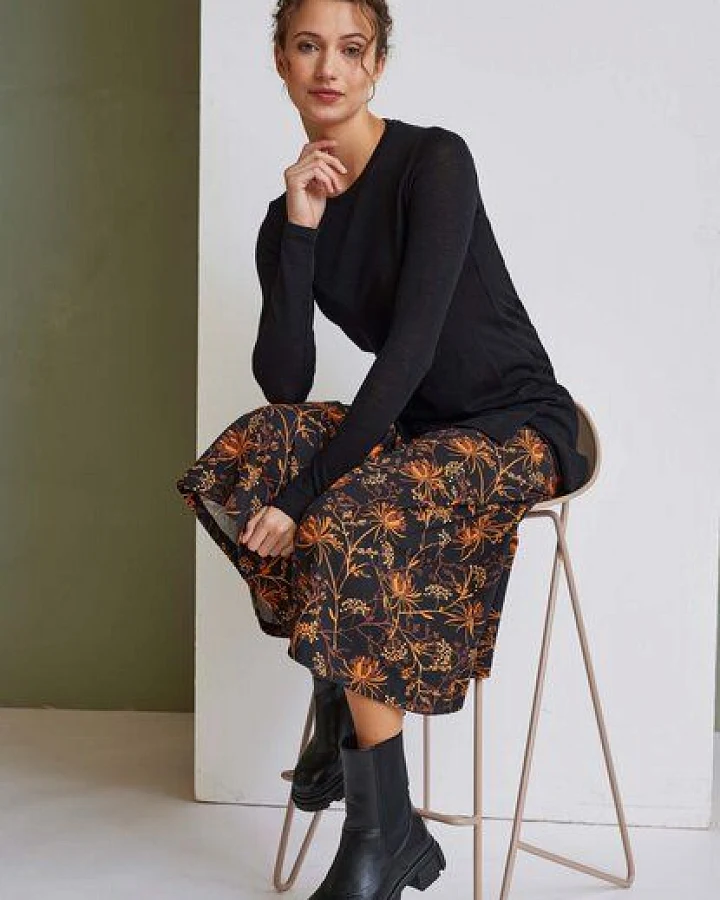 LANA Organic Bio Baumwoll-Midirock, Modell Ophelia