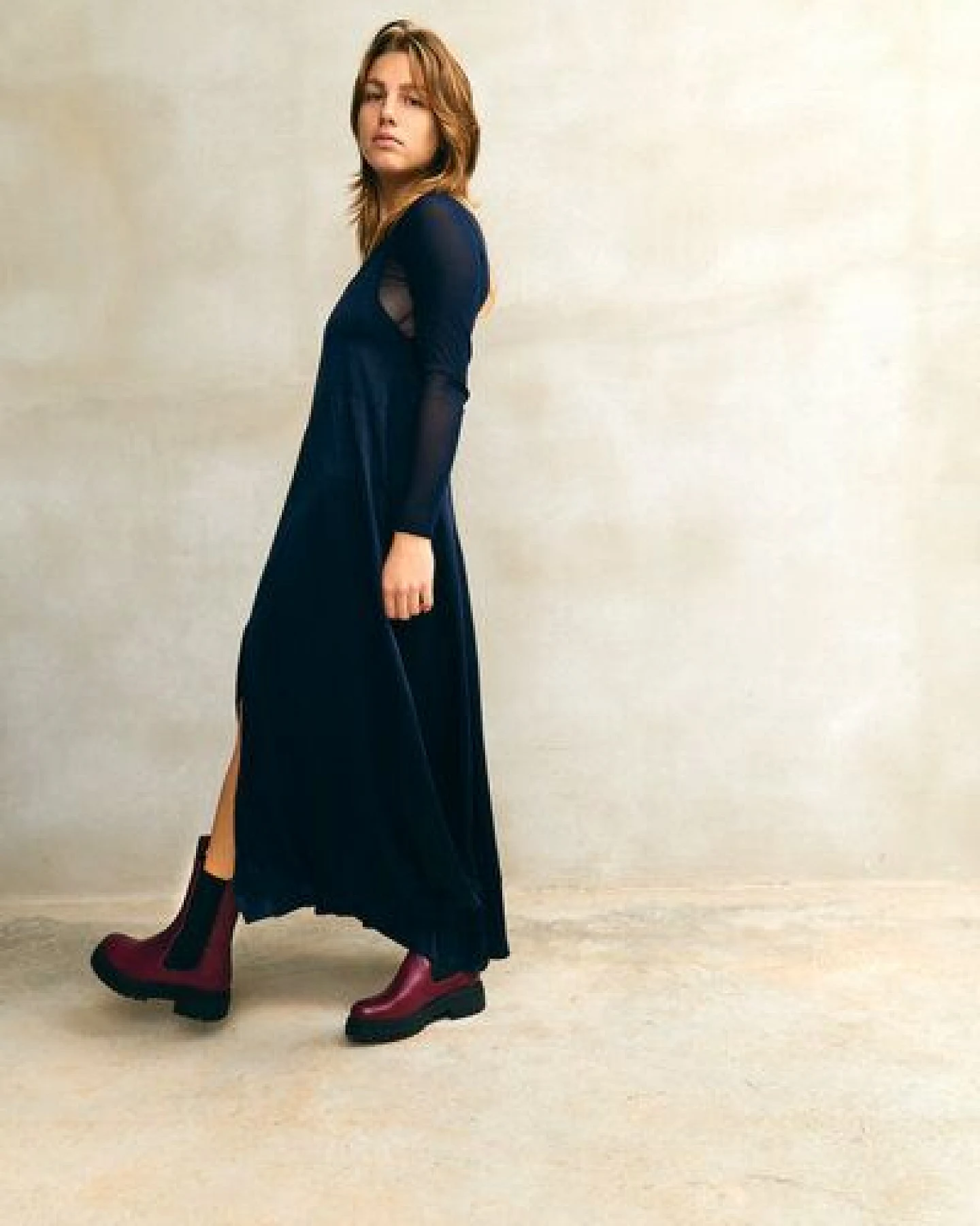 Jutelaune Alberta Burgundy Chelsea High Boots – Ansicht 3