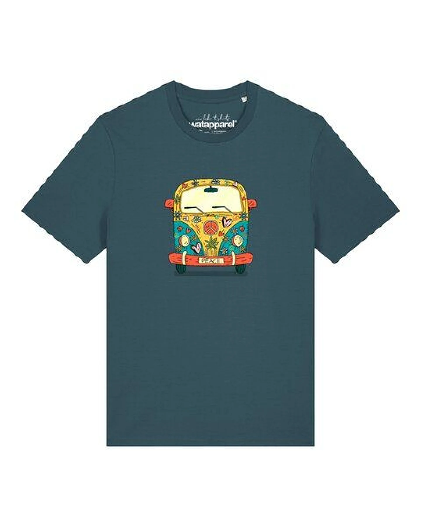 watapparel T-Shirt Unisex Hippies Bus – Ansicht 2